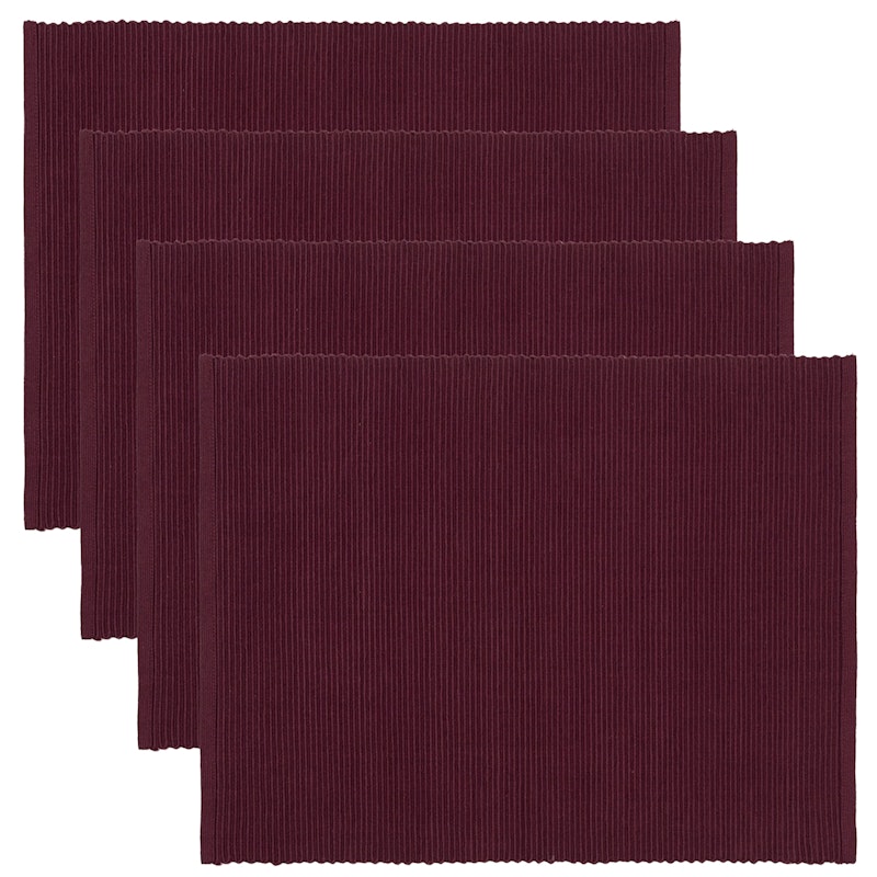 Uni Placemat 35x46 cm 4-pack, Burgundy