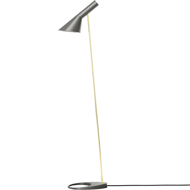AJ Floor Lamp, Warm Grey / Brass
