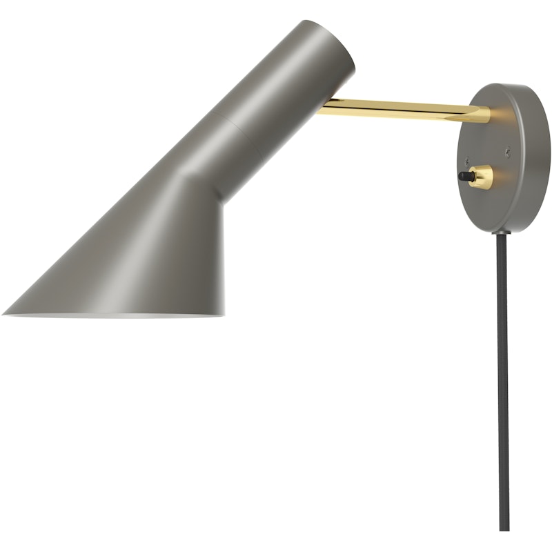 AJ Wall Lamp, Warm Grey / Brass