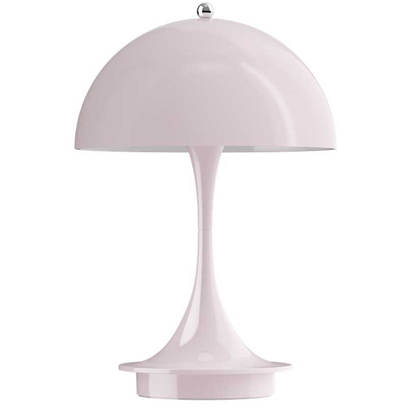 Panthella 160 Table Lamp Portable, Pale Rose Opal Acryl