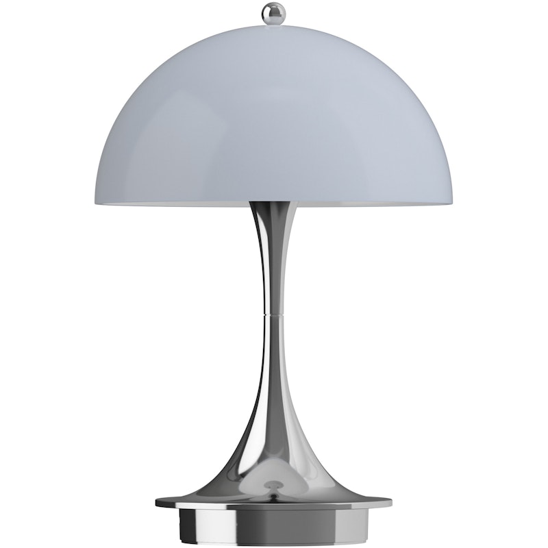 Panthella 160 Table Lamp Portable V3, Chrome / Opal Grey