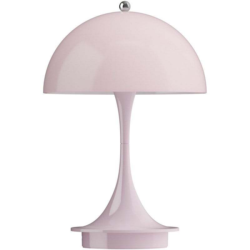 Panthella 160 Table Lamp Portable V3, Opal Pale Rose