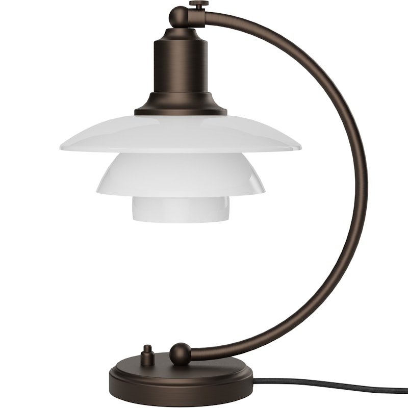 PH 2/2 Luna Table Lamp, Aged Brass / Opal Glass