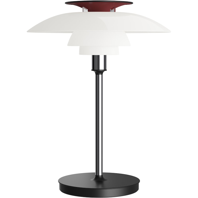 PH 80 Table Lamp Portable, Chrome / Opal White