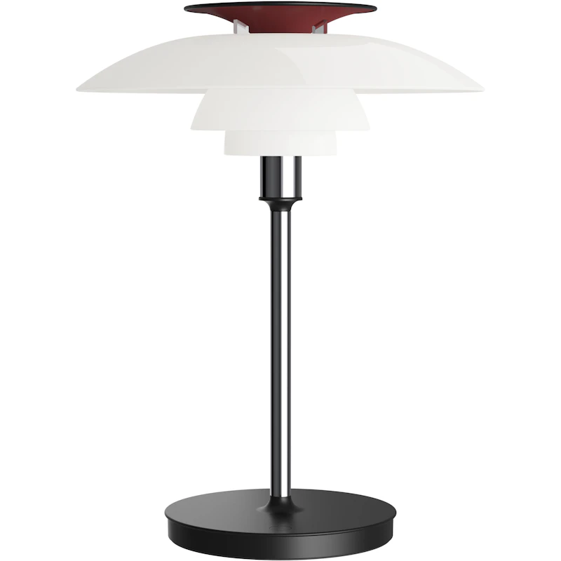 PH 80 Table Lamp Portable, Chrome / Opal White