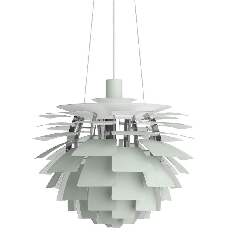 PH Artichoke Pendant 48 cm, Chrome / Dusty Green