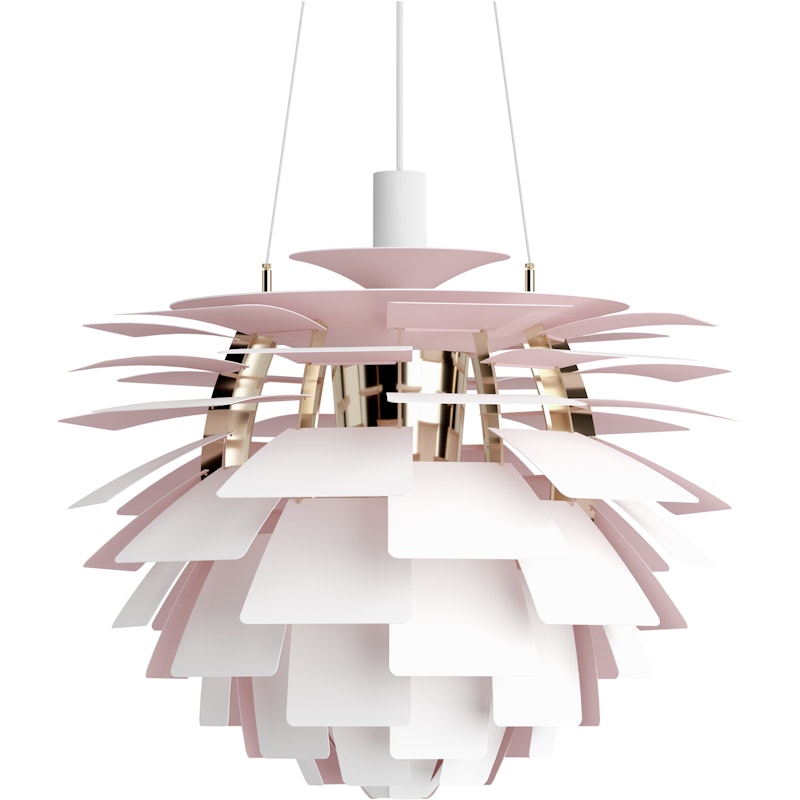 PH Artichoke Pendant 600 mm, Matte White / Pale Rose