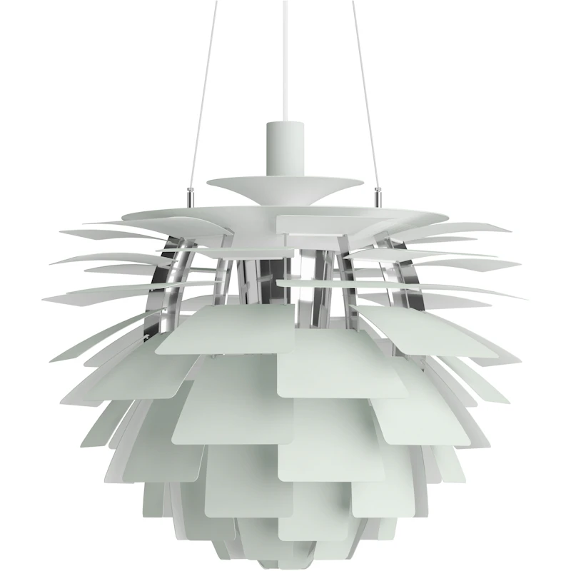 PH Artichoke Pendant 60 cm, Chrome / Dusty Green
