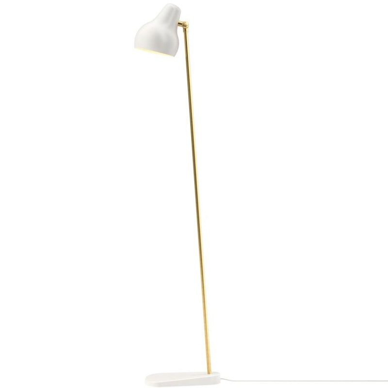 VL38 Floor Lamp, White/Brass