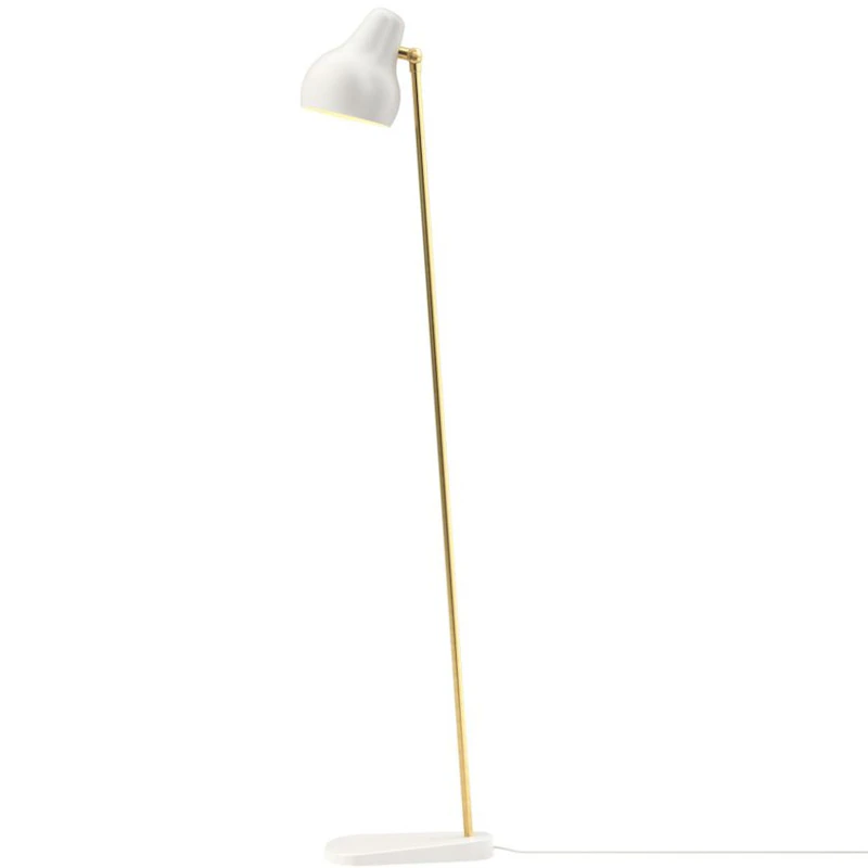 VL38 Floor Lamp, White/Brass