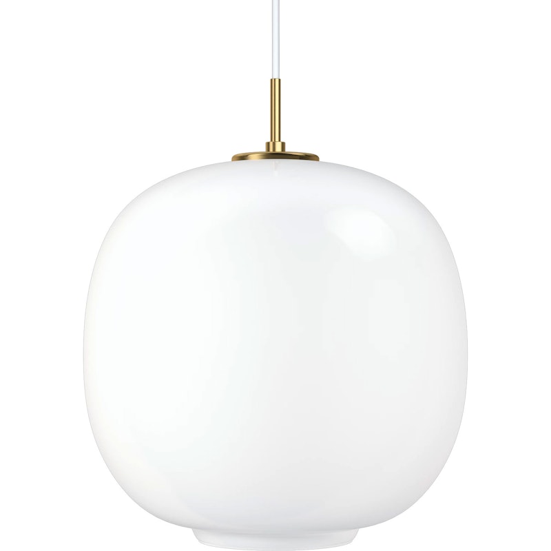 VL45 Radiohus Pendant 370 mm, Brass / Glossy White