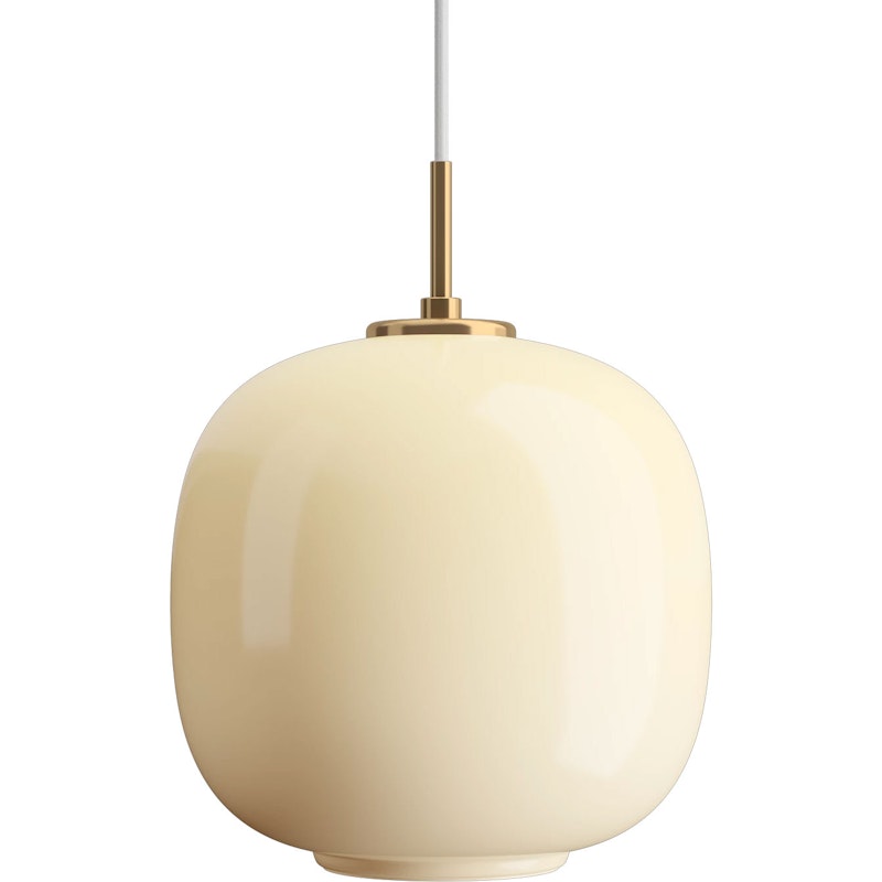 VL45 Radiohus Pendant 250 mm, Brass / Glossy Pale Yellow