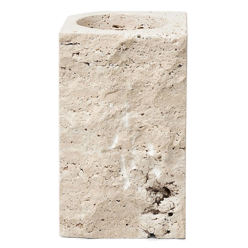 Gallery Object Candle Holder 18 cm, Travertine