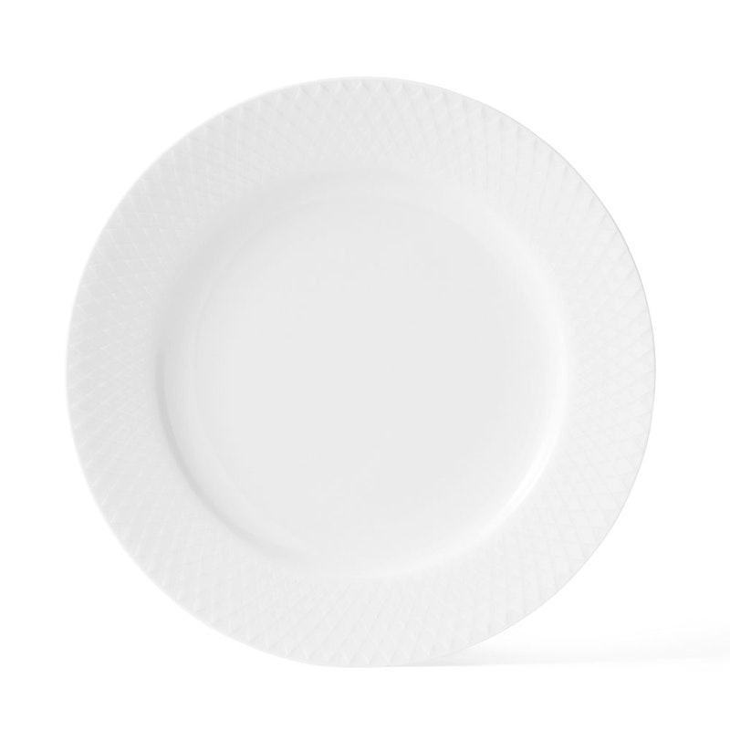 Rhombe Plate 21 cm, White