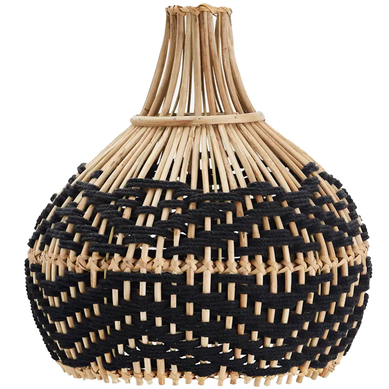 Bamboo Lampshade, Natural/Black