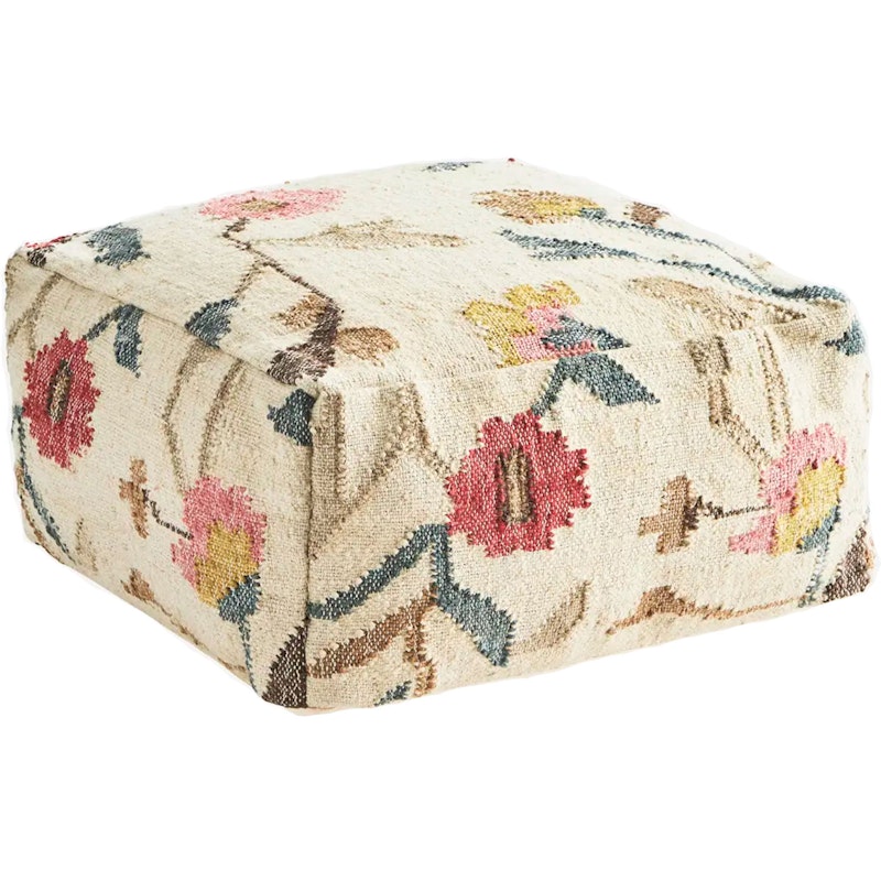 Handwoven Pouf, 30x60x60 cm