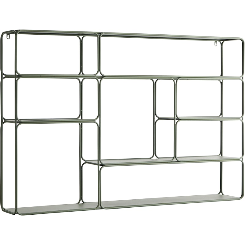 Wall Shelf 180x80 cm Iron, Khaki