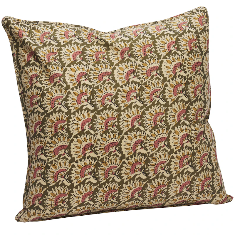 Printed Cushion Cover 50x50 cm, Olive / Sand / Old Rose / Mustard
