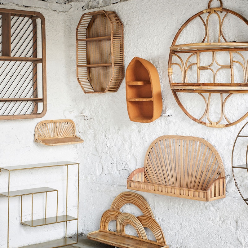 Shelf Bamboo 70x18x33 cm from Madam Stoltz RoyalDesign