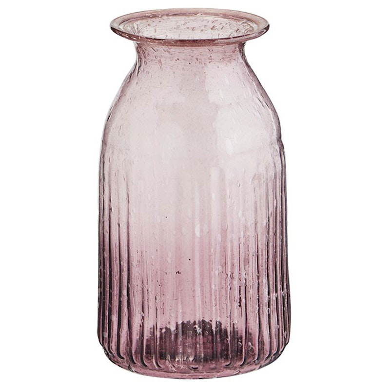 Vase Recycled Glass Purple, 13 cm