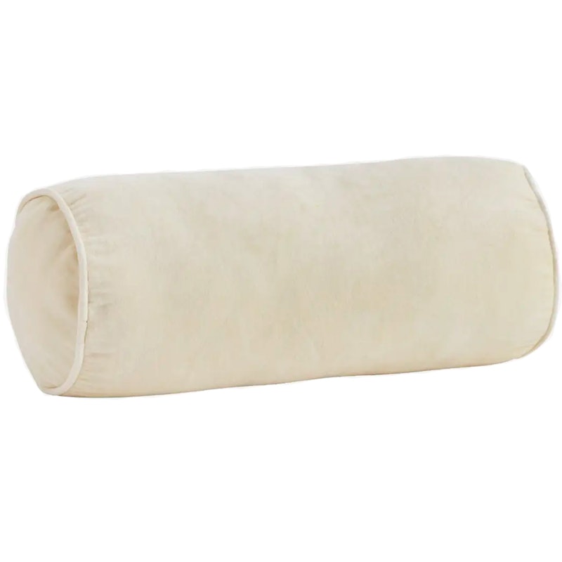 Cushion Velvet Bolster, Ecru