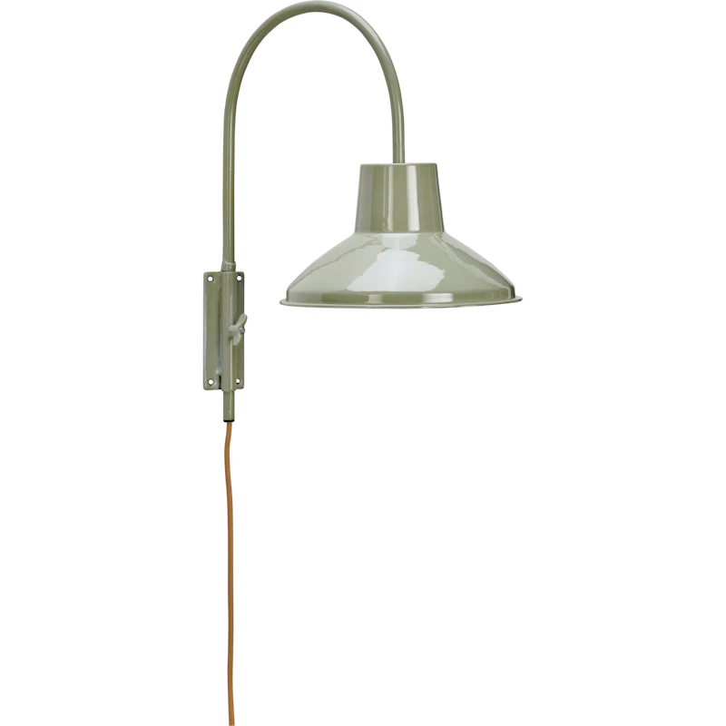 Enamel Wall Lamp, Light Green