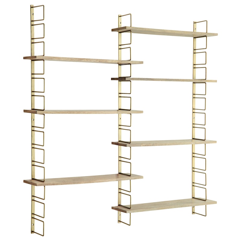 Wall Shelf Antique Brass, 119x123 cm