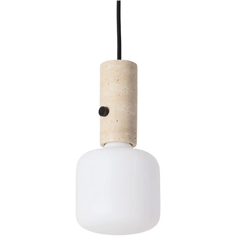 Core Pendant / Table Lamp, Creme Travertine