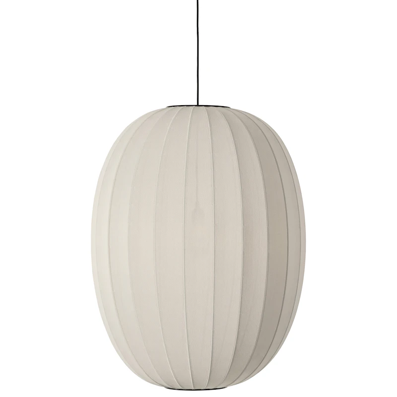 Knit-Wit LED Pendant High Oval Ø65 cm, Pearl White