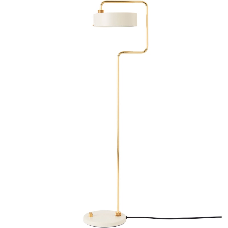 Petite Machine Floor Lamp, Oyster White