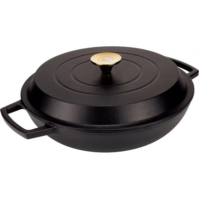 Cast Iron Pot 28 cm, Matt Black