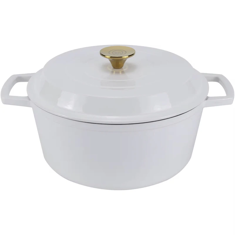 Cast Iron Pot 5 L, White