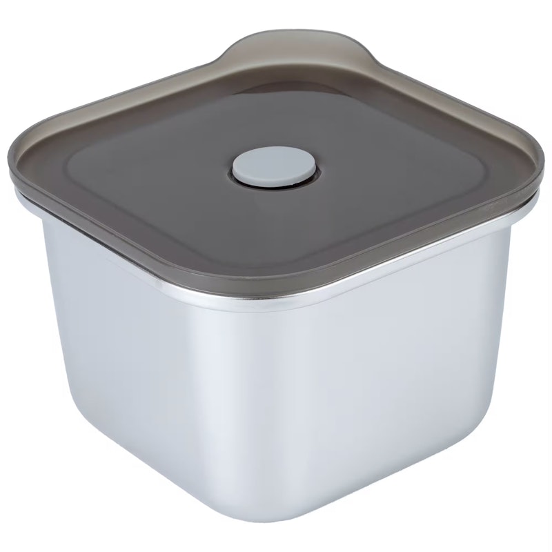 Square Lunch Box Stainless Steel 2-pack