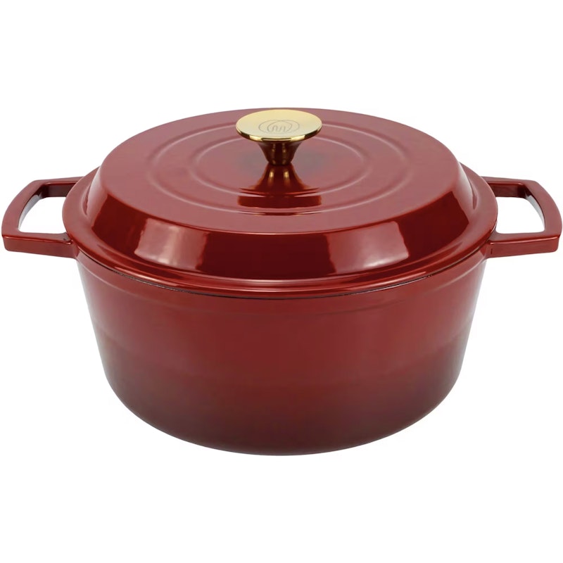 Cast Iron Pot 5 L, Deep Red