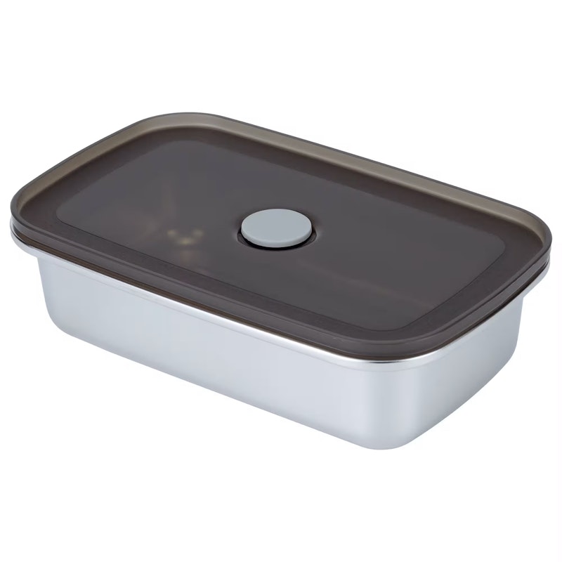 Rectangular Lunch Box Stainless Steel 2-pack