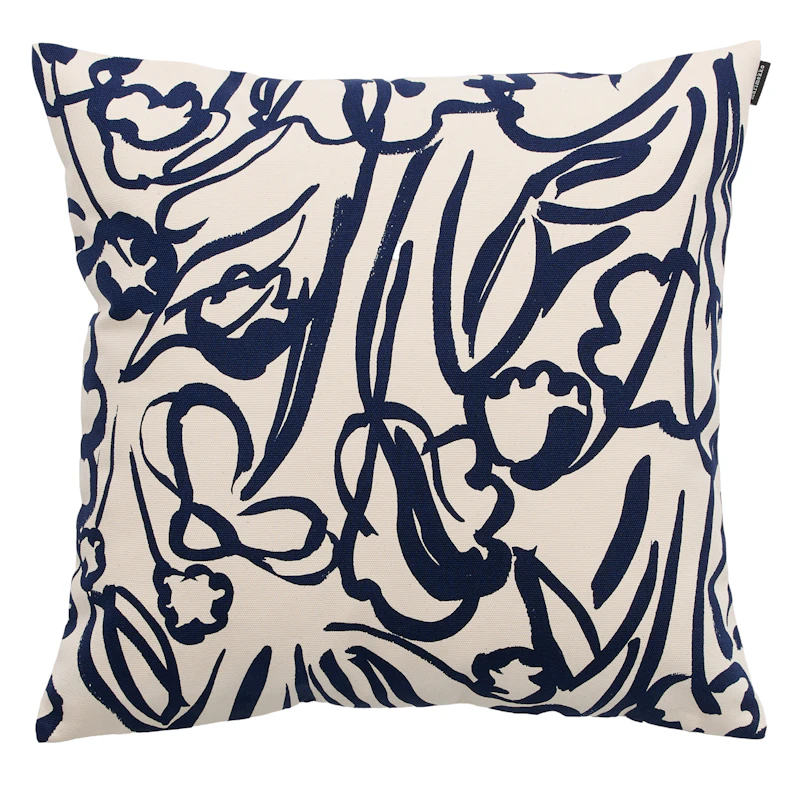 Ensikukat Cushion Cover 50x50 cm, Off-white / Dark Blue