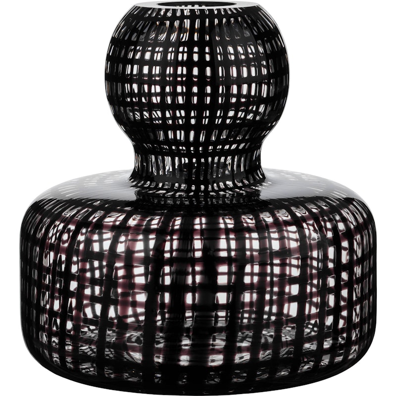 Filigree Vase, Black / Clear