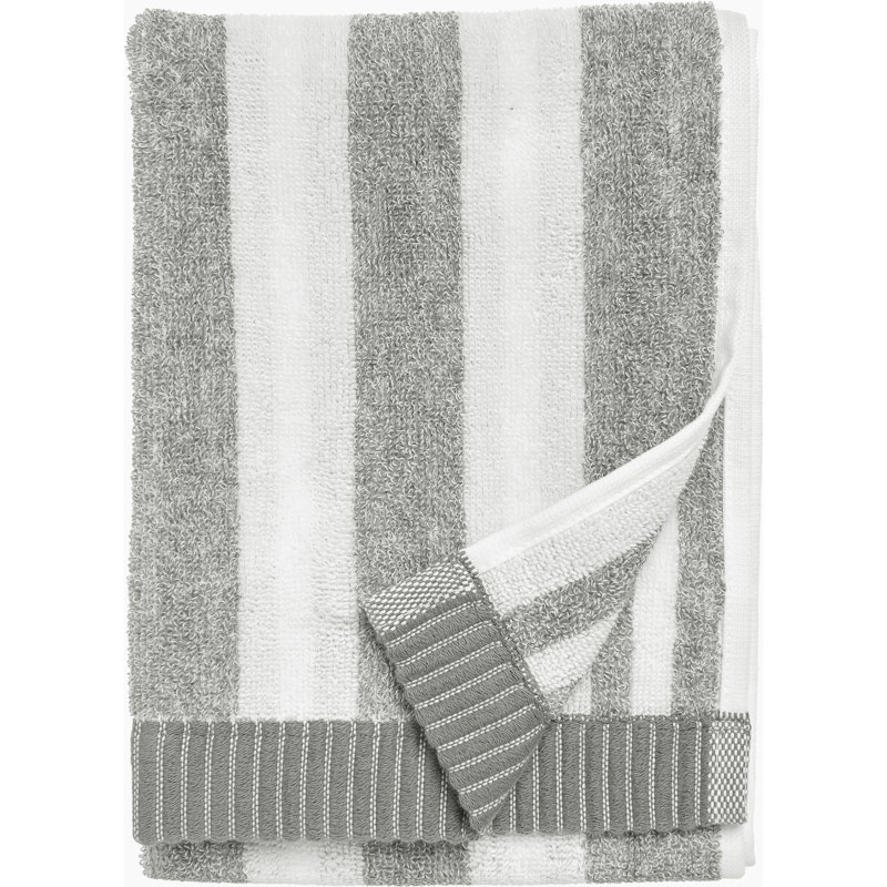 Kaksi Raitaa Guest Towel White / Grey, 30x50 cm