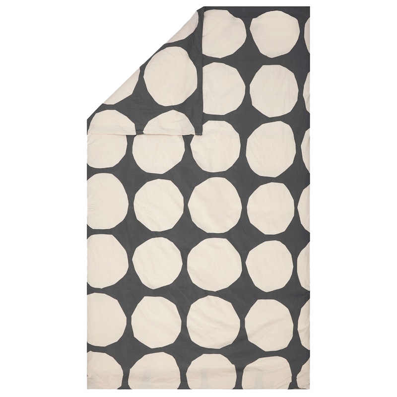Kivet Duvet Cover Off-white/Charcoal, 240x220 cm
