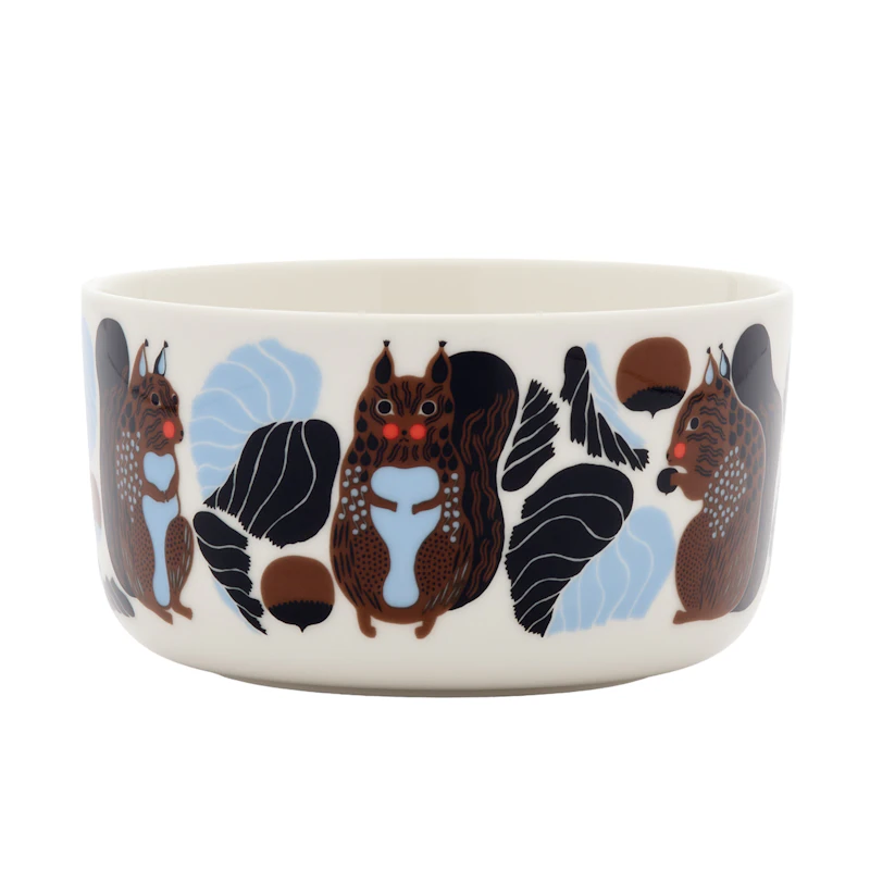 Kurre Bowl 50 cl, Brown / Light Blue