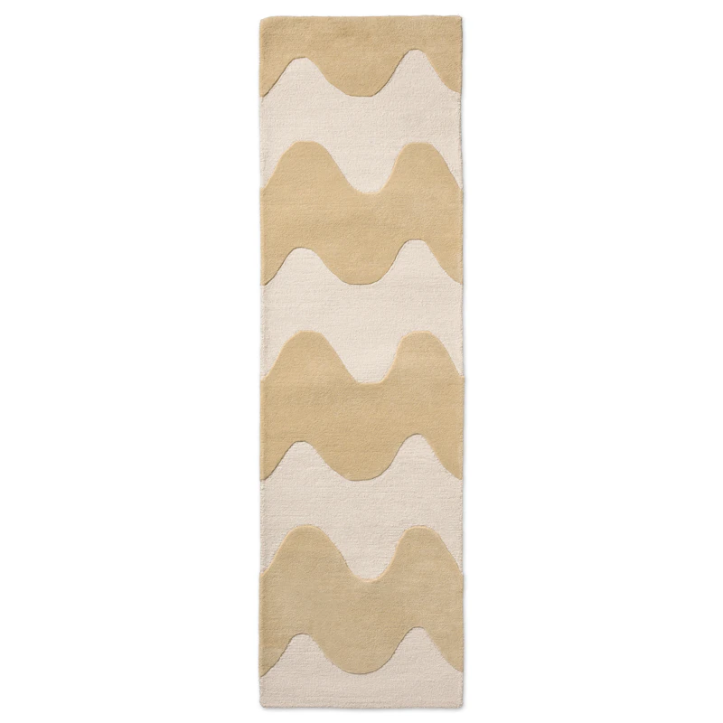 Lokki Wool Rug 70x245 cm, Butter