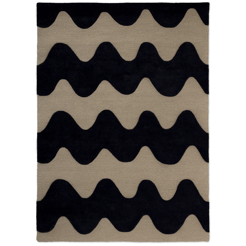 Lokki Wool Rug 170x240 cm, Black