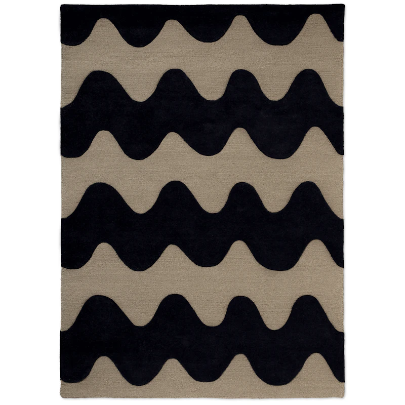 Lokki Wool Rug 250x350 cm, Black