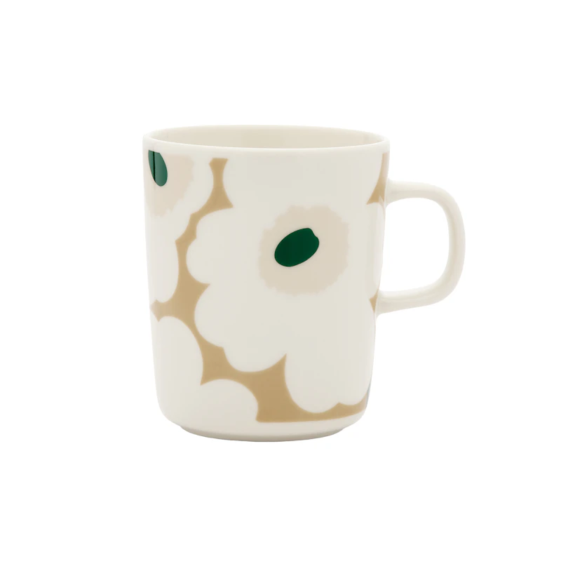 Oiva/Unikko Coffee Cup 25 cl, Dark Green / Light Sand