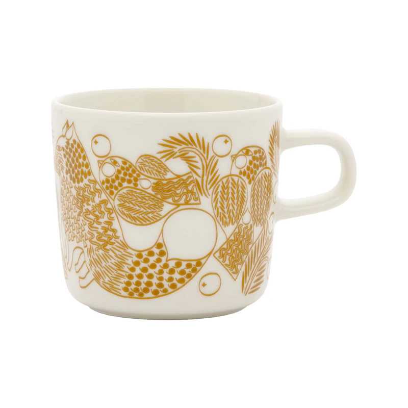 Oiva/Piirto Ketunmarja Coffee Cup 20 cl, White / Bronze Brown