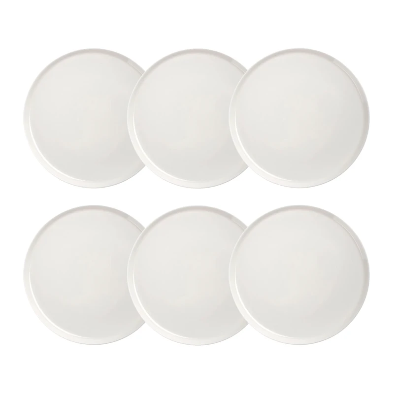 Oiva Plate 25 cm 6-pack, White