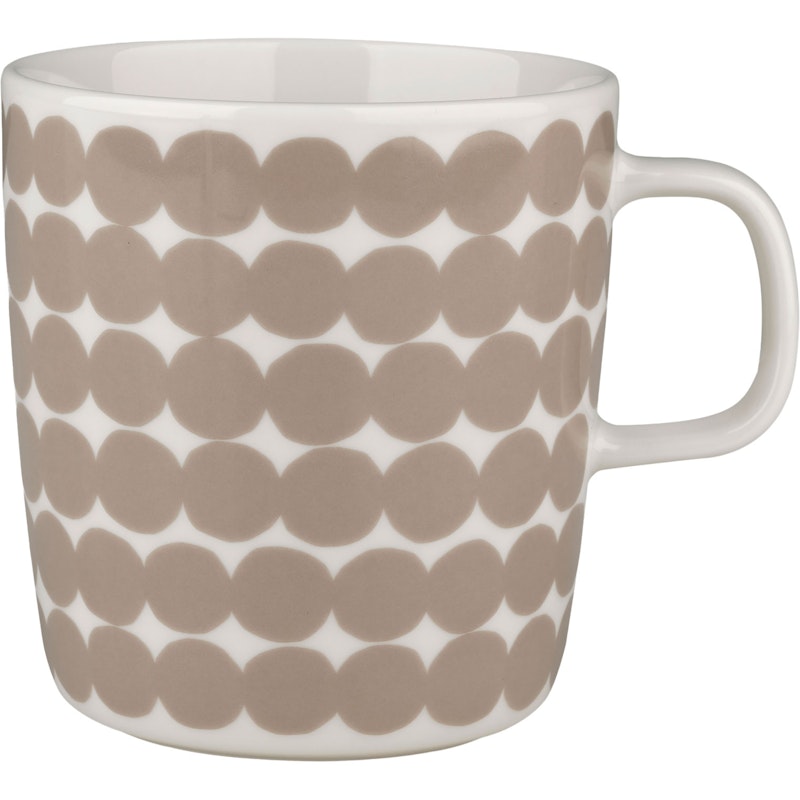 Oiva/Räsymatto Mug 40 cl, White / Beige