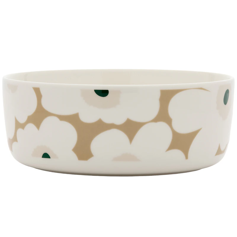 Oiva/Unikko Bowl 150 cl, Dark Green / Light Sand