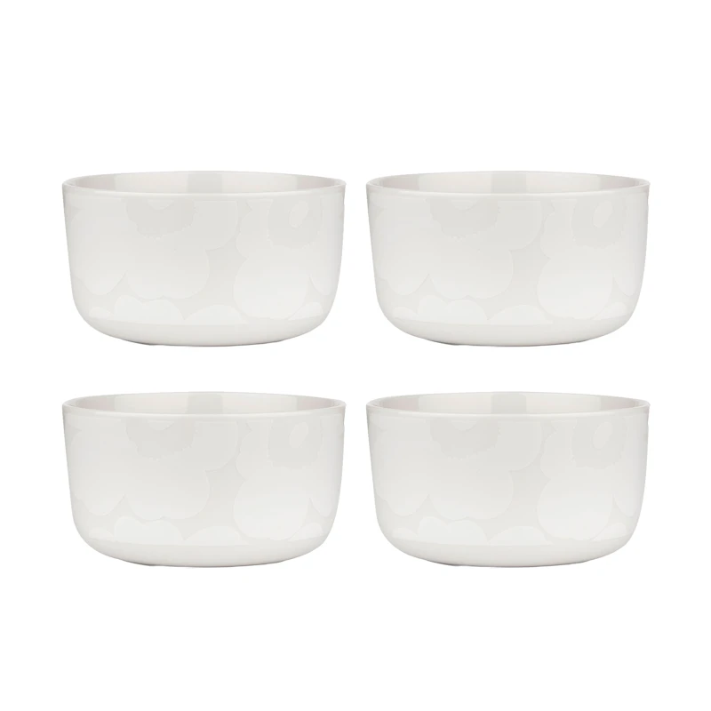 Oiva / Unikko Bowl 50 cl 4-pack, White