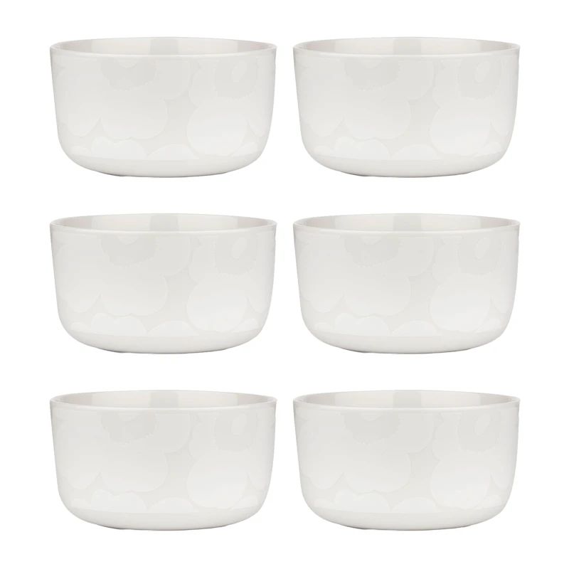 Oiva / Unikko Bowl 50 cl 6-pack, White